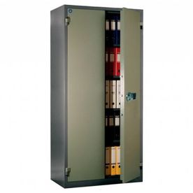 Огнеупорен електронен шкаф Brand Mauer 1993EL С 4 рафта, 93x52x195 cm / 82x42x180 cm, 143 kg Сив