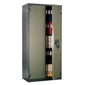 Брониран огнеупорен касов шкаф Brand Mauer 1993KL, 4 рафта, 93x52x195 cm / 82x42x180 cm, 143 kg Сив
