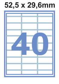 Етикети на формат А4 – 40ет/л. 52.5х29.6 mm