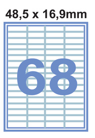 Етикети на формат А4 – 68ет/л. 48.5х17 mm