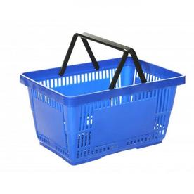 Кошница за пазаруване, PVC, синя, 28 литра