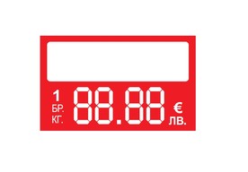 Картонени етикети за цени 90x55mm Червени, 100ет.