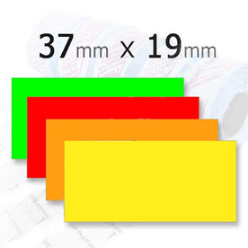 Етикети за маркиращи клещи 37х19 mm Цветни