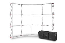 POP UP стена, Velcro, извита, 3х4