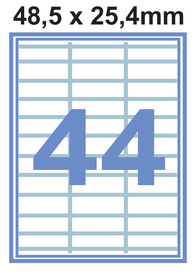 Етикети на формат А4 – 44ет/л. 48.5×25.4 mm