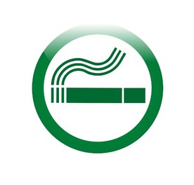 Самозалепващ етикет, пиктограма „Място за пушене“