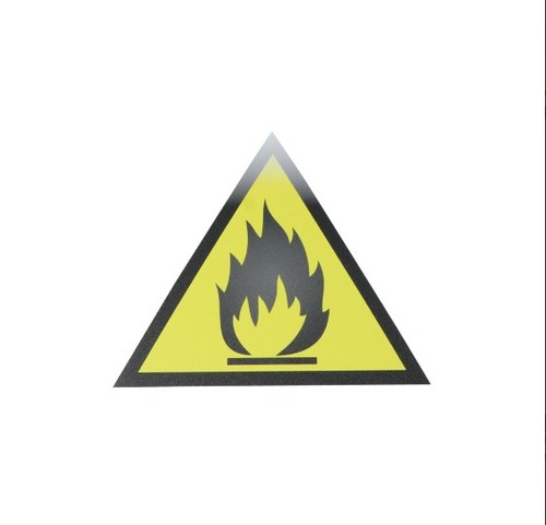 Етикет-пиктограма ''Лесно запалимо вещество'', 111 х 111 mm